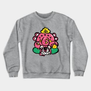 Pink baby elephant with bitcoin Crewneck Sweatshirt